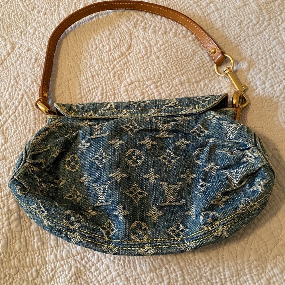 Louis Vuitton Mini Pleaty Monogram Denim Bag Mint - Picture 11 of 14